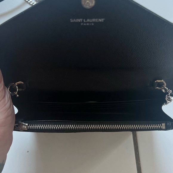 YSL Monogram Large Wallet on Chain in Grained Leather - Picture 3 of 5